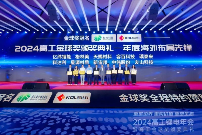 再獲獎(jiǎng)！|中偉股份榮獲2024高工鋰電金球獎(jiǎng)“年度海外布局先鋒”